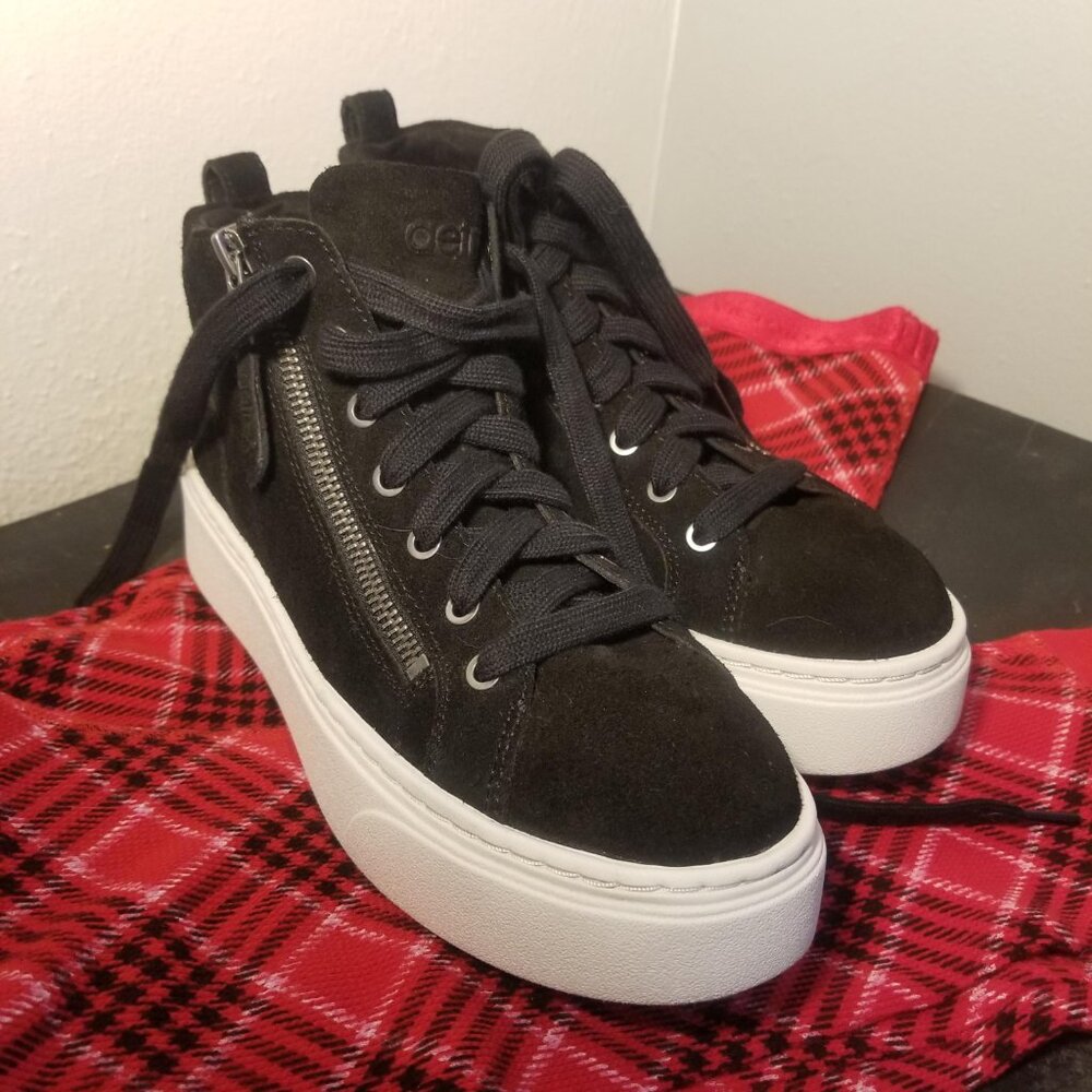Aetrex Gianna Arch Support Platform Sneaker in Black Size 8.5 - Picture 2 of 14